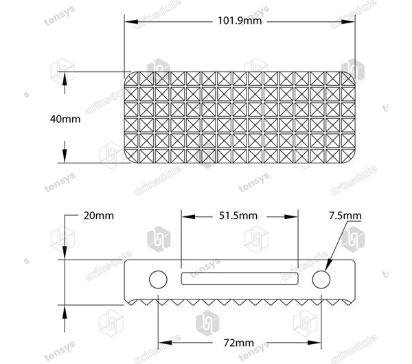 Tensys® · Tyre Block · Black Plastic