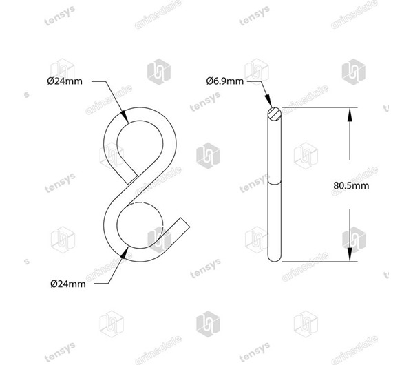 Tensys® · 25mm · 500daN · S-Hook