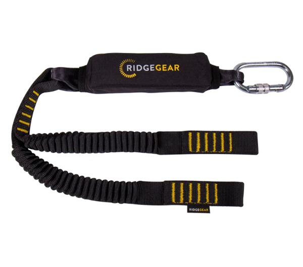 Ridgegear | RGL9 | Twin Leg Elasticated Webbing Lanyard & Shock Absorber