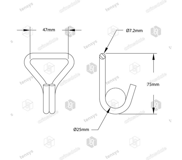 50mm · 1000daN · Claw Hook