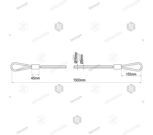 Axle Sling - Wire Rope · 5000daN