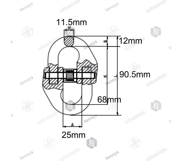 Tensys® · Xona · 10mm · Grade 8 · Component Connector · 3.15 Tonne WLL