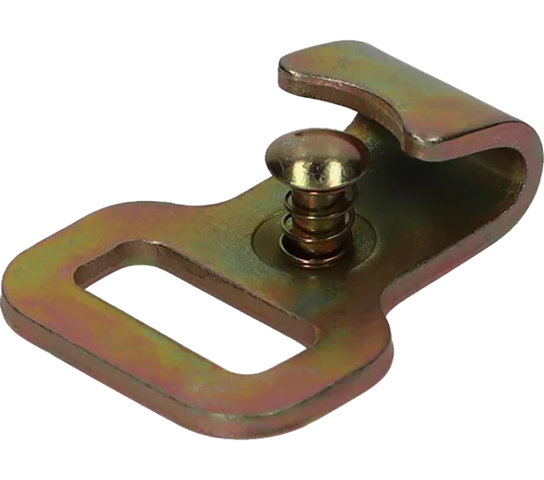 25mm · 1500daN · Flat J-Hook · Push Button Spring Catch