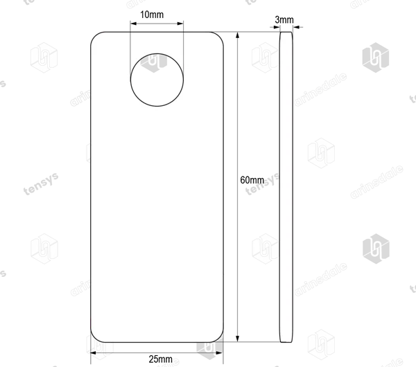 Full Length Aluminium ID Tag for Lifting/Lashing Chain.