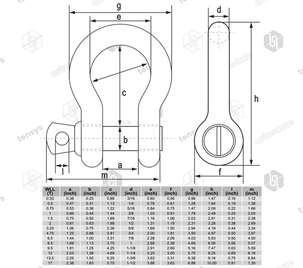 Screw Pin Bow Shackle