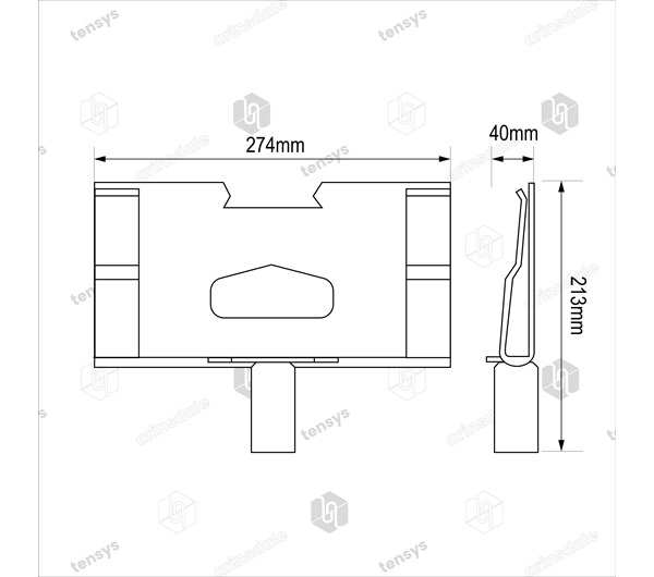 Tensys® · Mounty · Corner Protector Applicator Head · Large