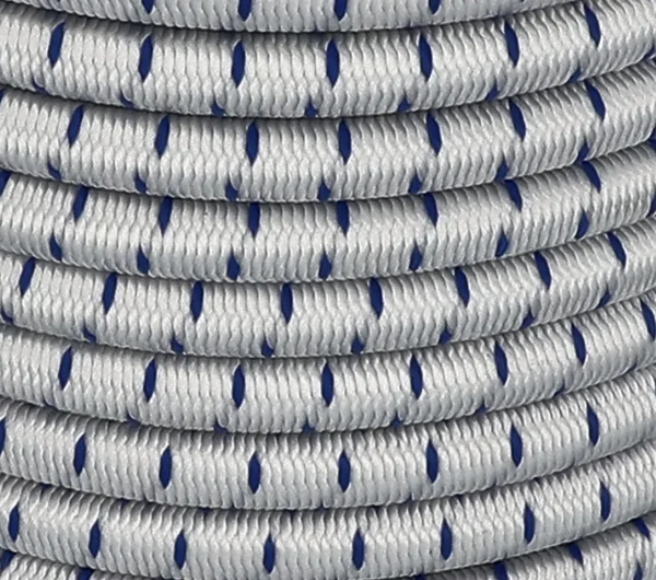Elastic Shock Cord · Blue & White · 12mm