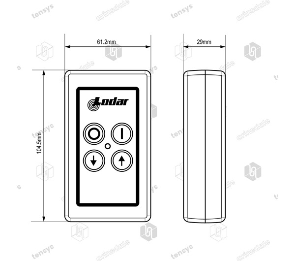 Lodar · Wireless Radio Remote System · 2 Function Transmitter Only