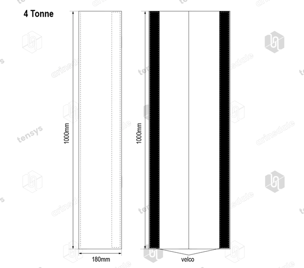 Wear Sleeve to Suit Flat Web Sling 4 Tonne x 1 Metre
