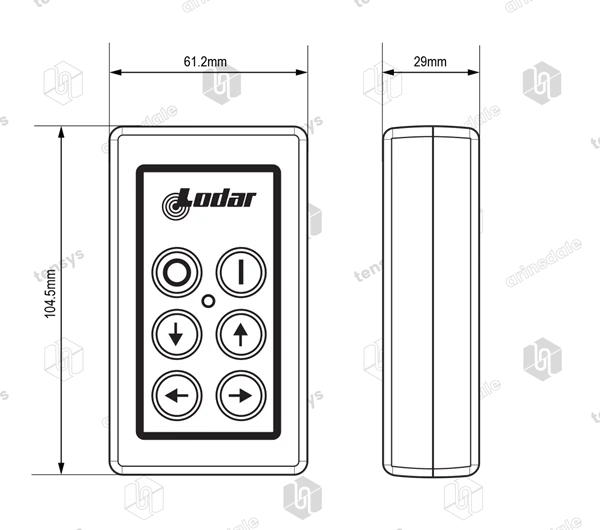Lodar · Wireless Radio Remote System · 4 Function Receiver & Transmitter
