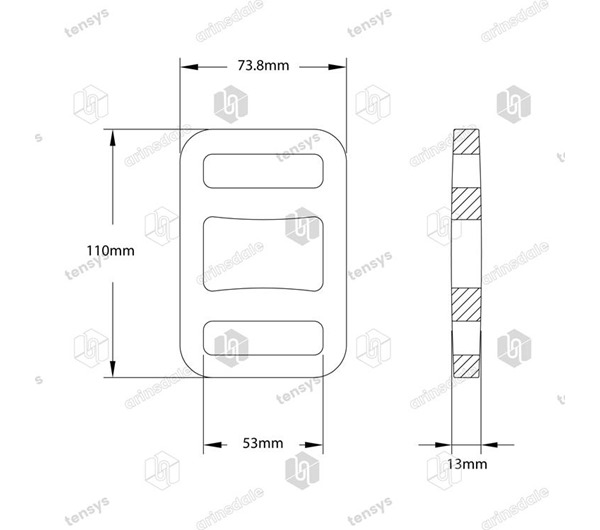 50mm · 5000daN · No Sew Buckle