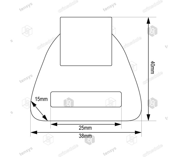 25mm · Black Nylon Cord Hook