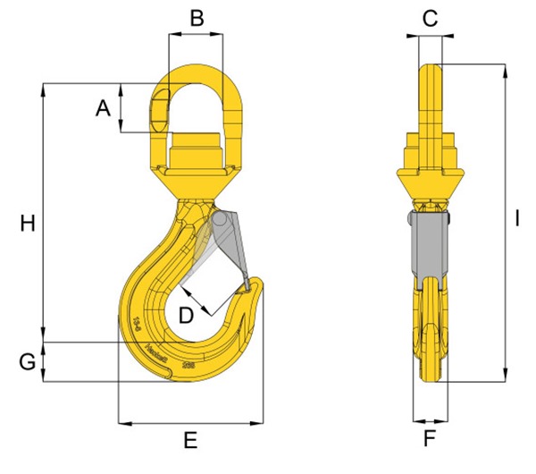 Hack8 Swivel Sling Hook