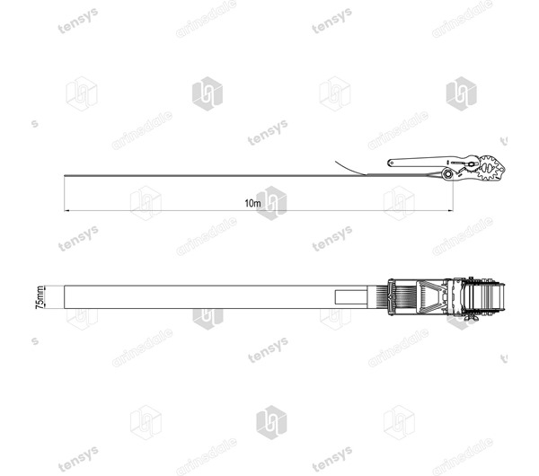 Tensys® · 75mm · 20,000daN · EK · Ratchet Lashing System · Endless