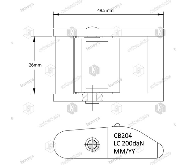 Tensys® · 25mm · 400daN · CB · Cam Buckle