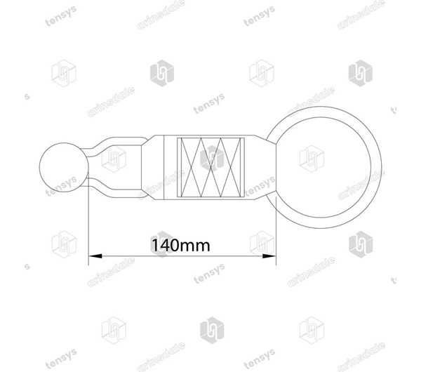 Tensys® · 75mm O Ring · Curtainside Extension Strap · Waisted Ring & White Roller
