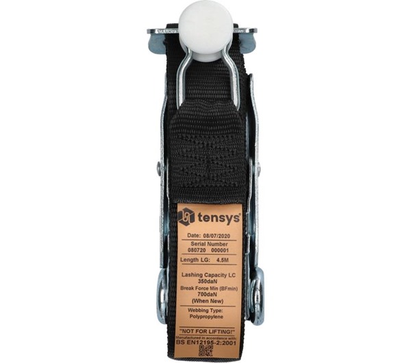 Tensys® · 50mm · 700daN · OB+TBS · Curtainside Internal System · Closed Rave Hook + Waisted Ring & Roller