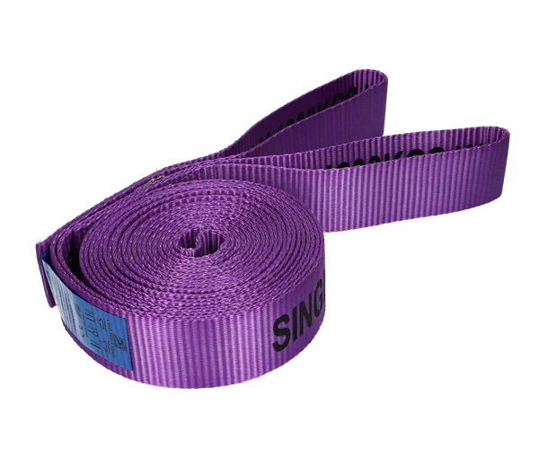1 tonne WLL x 60mm wide simplex (Single thickness) flat web sling 8m EWL with 250mm flat loops each end (not reinforced)