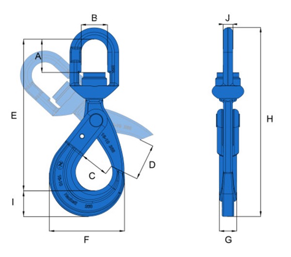 Hack10 Swivel Self Locking Hook