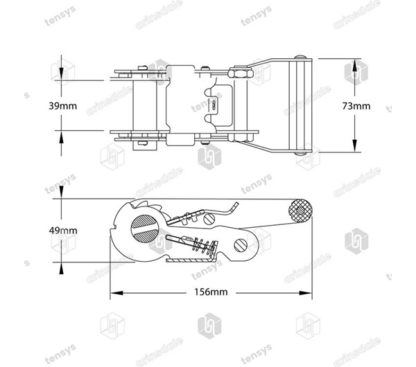 Tensys® · 35mm · 3000daN · Wide Handled Ratchet · WH