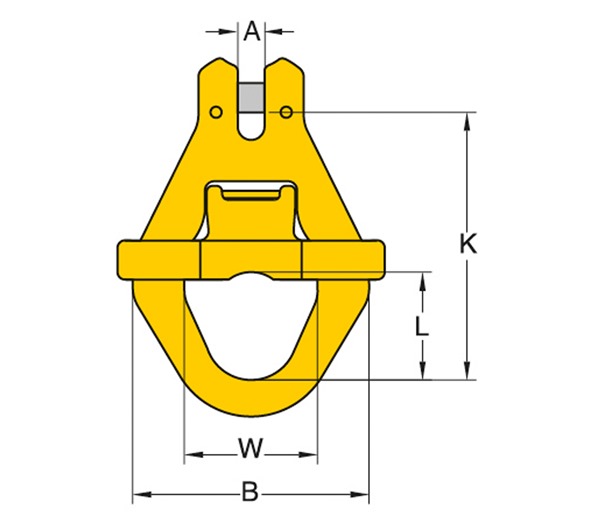 Yoke 8-069 G80 Clevis Container Link