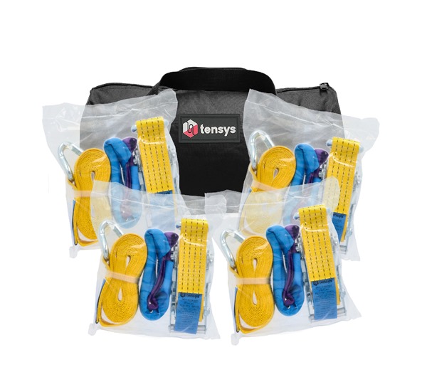 4 pack of 50mm wide car transporter ratchet straps