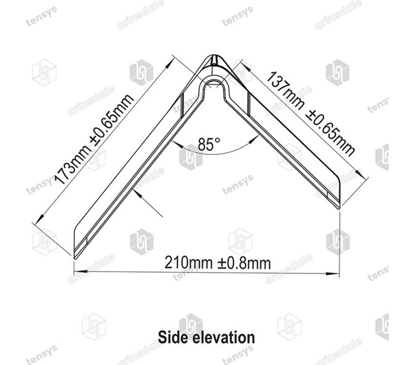 Tensys® · 50mm · HD - Plastic Corner Protector · Black